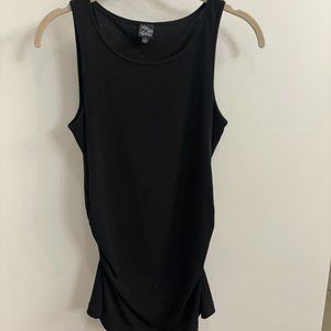 Saks Fifth Ave Black Fitted Sleeveless with Ruching